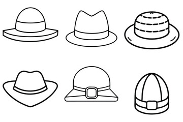 Hat Line Art Minimalist Fashion Icon