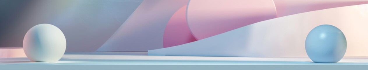 Obraz premium Abstract Geometric Background with Soft and Colorful Morandi Palette, Marketing Theme for Discount, Shopping Festival, Year-End Sale, Feminine Products Promotion, AI-Generated High-Resolution Wallpape