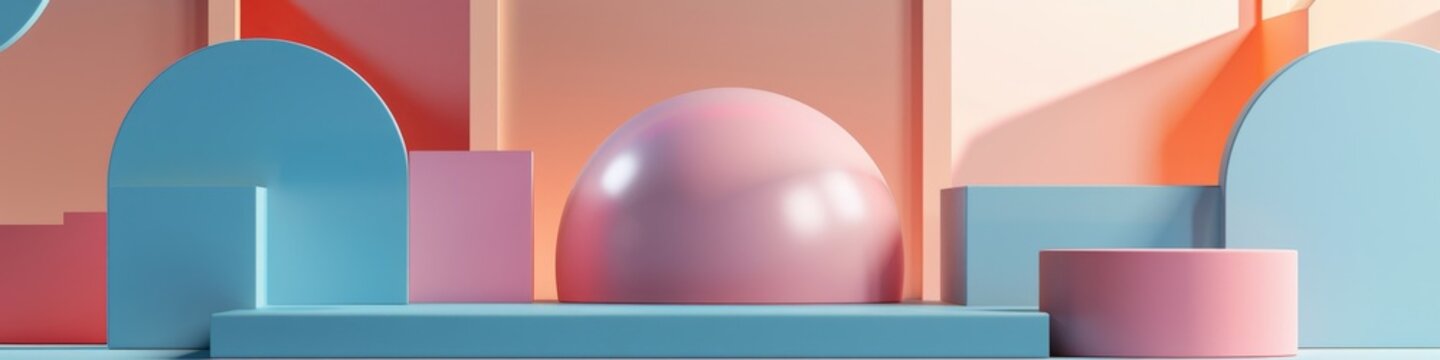 Abstract Geometric Background with Soft and Colorful Morandi Palette, Marketing Theme for Discount, Shopping Festival, Year-End Sale, Feminine Products Promotion, AI-Generated High-Resolution Wallpape