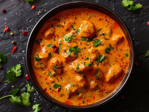 Chicken tikka masala in a bowl.