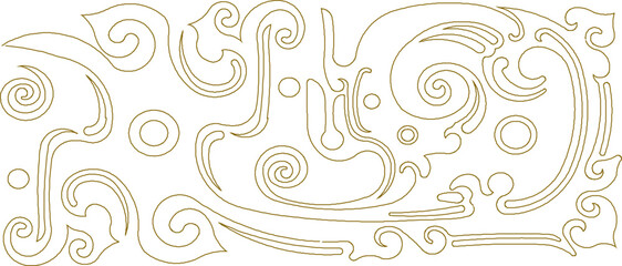 Sketch illustration silhouette vector drawing detail design ornate ornament abstract unique symbol logo old ethnic vintage classic traditional