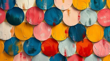 Retro dot patterns in vibrant colors for fun and playful party invitations and decor. , Minimalism,