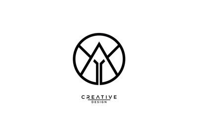 AY, YA, A, Y, Abstract Letters Logo Monogram