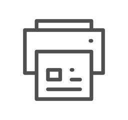Fototapeta premium Business and technology icon outline and linear vector. 