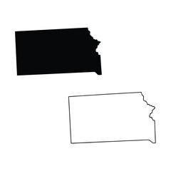 Fototapeta premium State outline. United states Coloring page