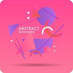 Background with abstract shapes. A template for design and creativity. The composition of the figures. The illustration is in a modern style, simple and concise design.