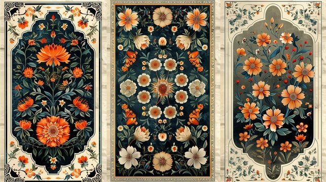 Arabic calligraphy patterns with elegant script and intricate motifs, reflecting Middle Eastern artistry. , Minimalism,