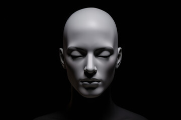dark mannequin head generative ai