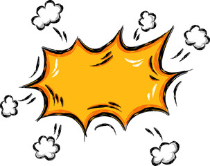 Comic bubbles element isolated