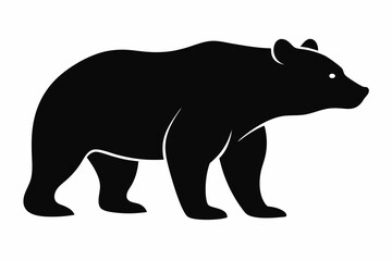 silhouette of a bear vector illustration, bear silhouette, bear vector art
