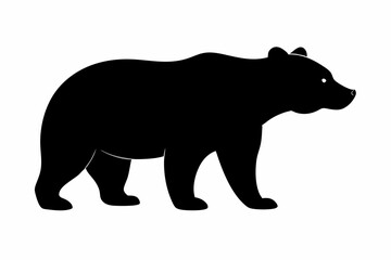 silhouette of a bear vector illustration, bear silhouette, bear vector art
