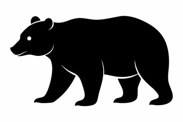 silhouette of a bear vector illustration, bear silhouette, bear vector art