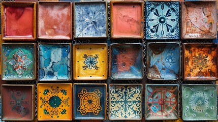 Moroccan tile patterns with vibrant colors and intricate patterns, adding a touch of exoticism to designs. , Minimalism,