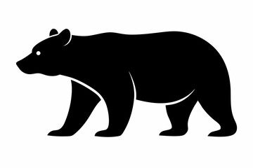 silhouette of a bear vector illustration, bear silhouette, bear vector art