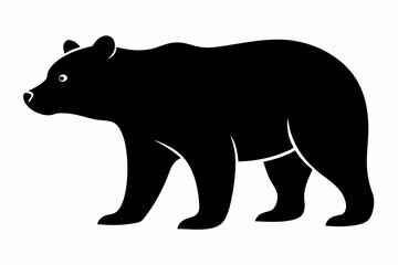 silhouette of a bear vector illustration, bear silhouette, bear vector art