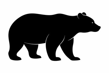silhouette of a bear vector illustration, bear silhouette, bear vector art