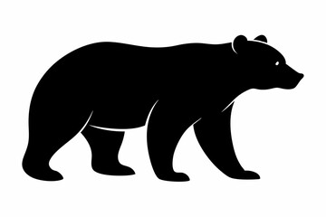 silhouette of a bear vector illustration, bear silhouette, bear vector art