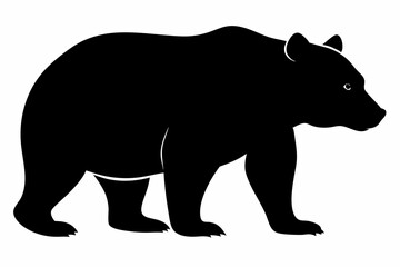 silhouette of a bear vector illustration, bear silhouette, bear vector art
