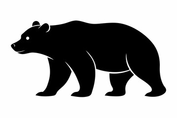 silhouette of a bear vector illustration, bear silhouette, bear vector art