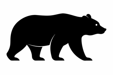 silhouette of a bear vector illustration, bear silhouette, bear vector art
