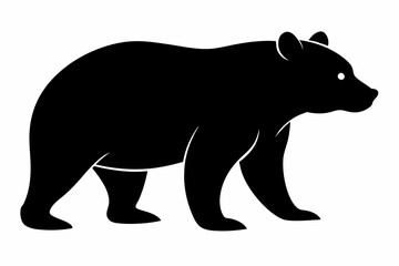silhouette of a bear vector illustration, bear silhouette, bear vector art