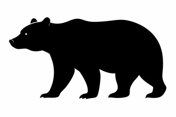 silhouette of a bear vector illustration, bear silhouette, bear vector art