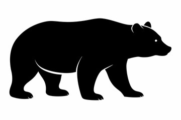 silhouette of a bear vector illustration, bear silhouette, bear vector art