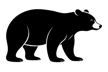 silhouette of a bear vector illustration, bear silhouette, bear vector art
