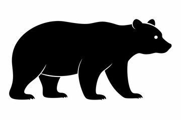 silhouette of a bear vector illustration, bear silhouette, bear vector art