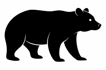silhouette of a bear vector illustration, bear silhouette, bear vector art