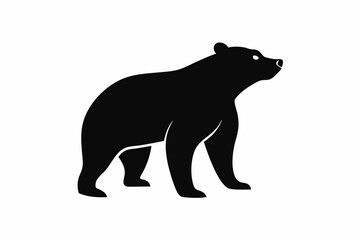 silhouette of a bear vector illustration, bear silhouette, bear vector art