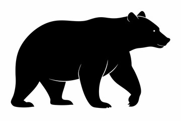 silhouette of a bear vector illustration, bear silhouette, bear vector art