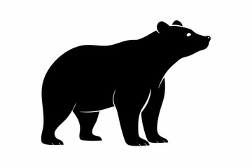 silhouette of a bear vector illustration, bear silhouette, bear vector art
