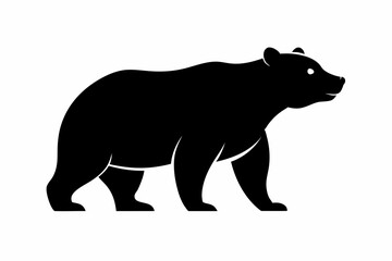 silhouette of a bear vector illustration, bear silhouette, bear vector art