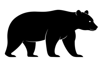 silhouette of a bear vector illustration, bear silhouette, bear vector art