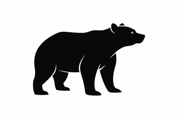 silhouette of a bear vector illustration, bear silhouette, bear vector art