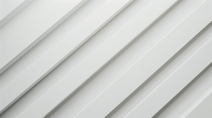 Fototapeta premium Abstract white geometric background with diagonal stripes creating a modern, minimalistic design perfect for various creative projects.