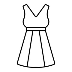 Dress line icon.