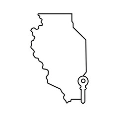 State outline. United states Coloring page