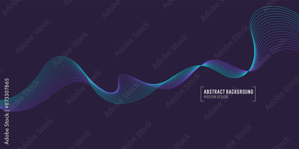 Aufkleber beautiful background with flowing lines. abstract elegant lines. the flow movement. vector illustrat