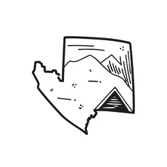 State outline. United states Coloring page