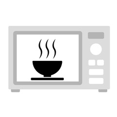 電子レンジで食品を温めるイラスト