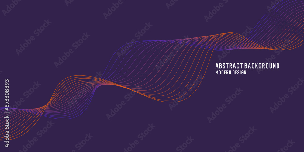 Poster beautiful background with flowing lines. abstract elegant lines. the flow movement. vector illustrat