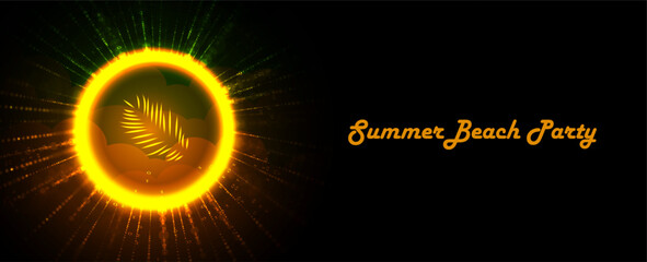 Beautiful beach with palm trees on white sand and blue ocean. Vector art.