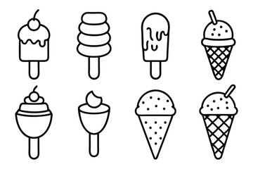 Ice Cream Line Art Intricate Line Drawing