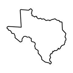 Fototapeta premium State outline. United states Coloring page