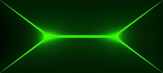 Luminous Intersections: Vibrant Green Light Art