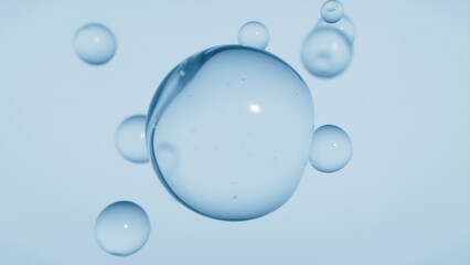 
Serum, Skin care therapy, Liquid bubble, Cosmetic , Collagen , Medical care, Molecule Essence , 3d animation 3d rendering