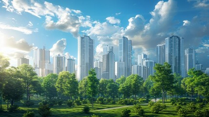 Obraz premium Urban Design, and Community Growth: City Life, City Planning, and City Development.