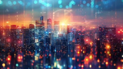 Obraz premium Urban Design, and Community Growth: City Life, City Planning, and City Development.